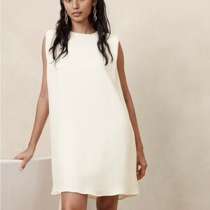 MILA STRONG-SHOULDER MINI DRESS